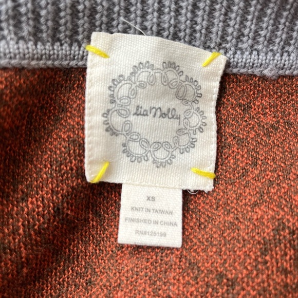 Lia Molly Grey / Rust long Sweater - Anthropologie - XS - Picture 5 of 8